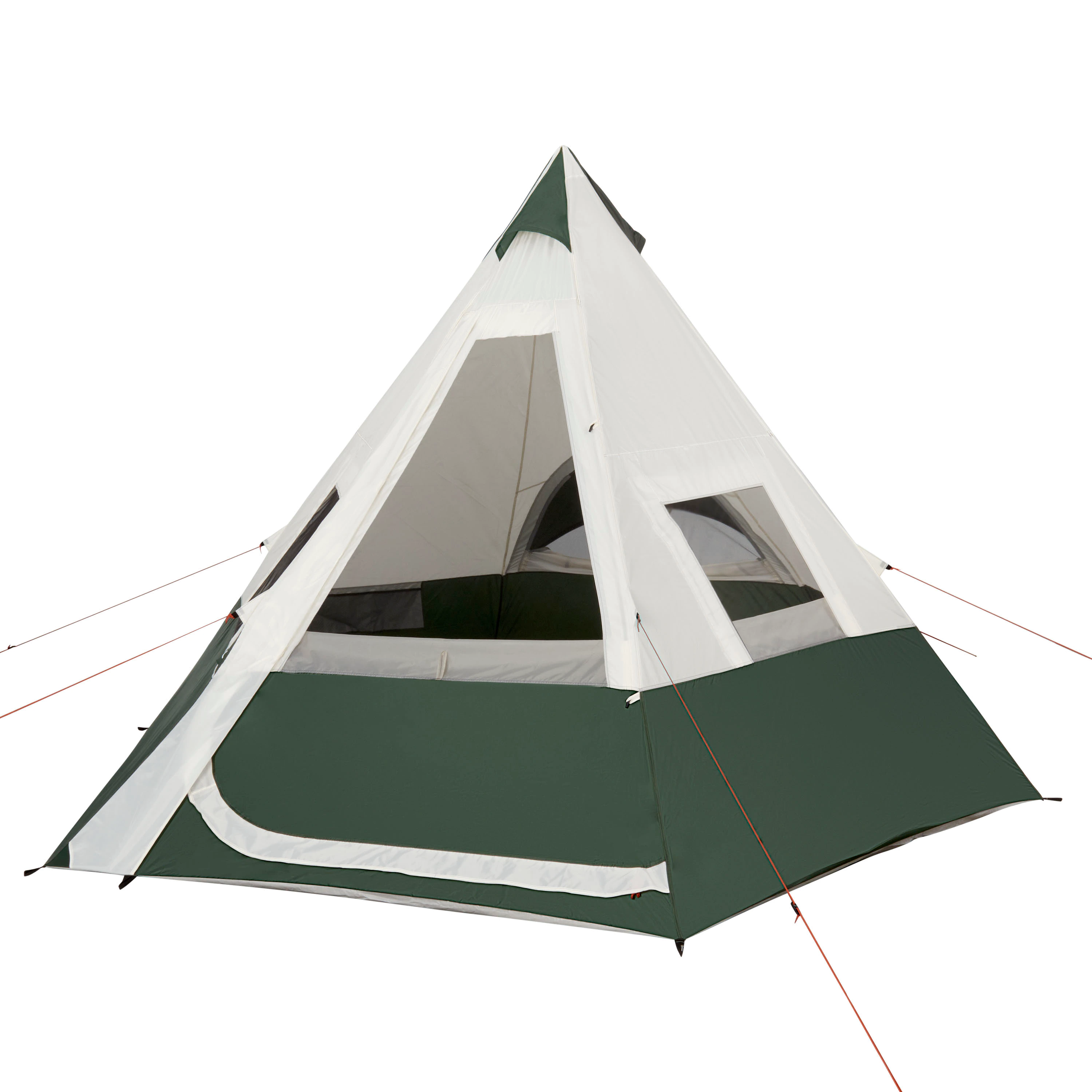 Cheap Goat Tents 7 Person 1 Room Teepee Tent, With Vented Rear Window, Camping Tents   
